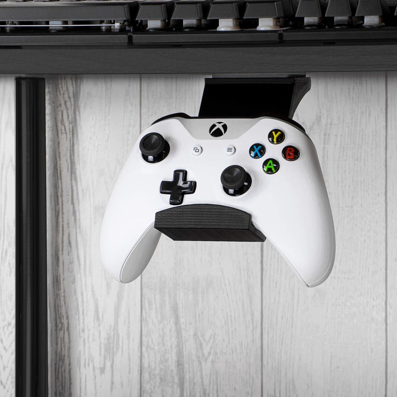 BRAINWAVZ Gamepad Under The Desk Mount Holder Hanger for XBOX One, Switch, PS4, PC, Steam, Steelseries & Most Game Controllers, No screws, VHB Tape (Black, Improved Adheasion Nov2019) - Image 4